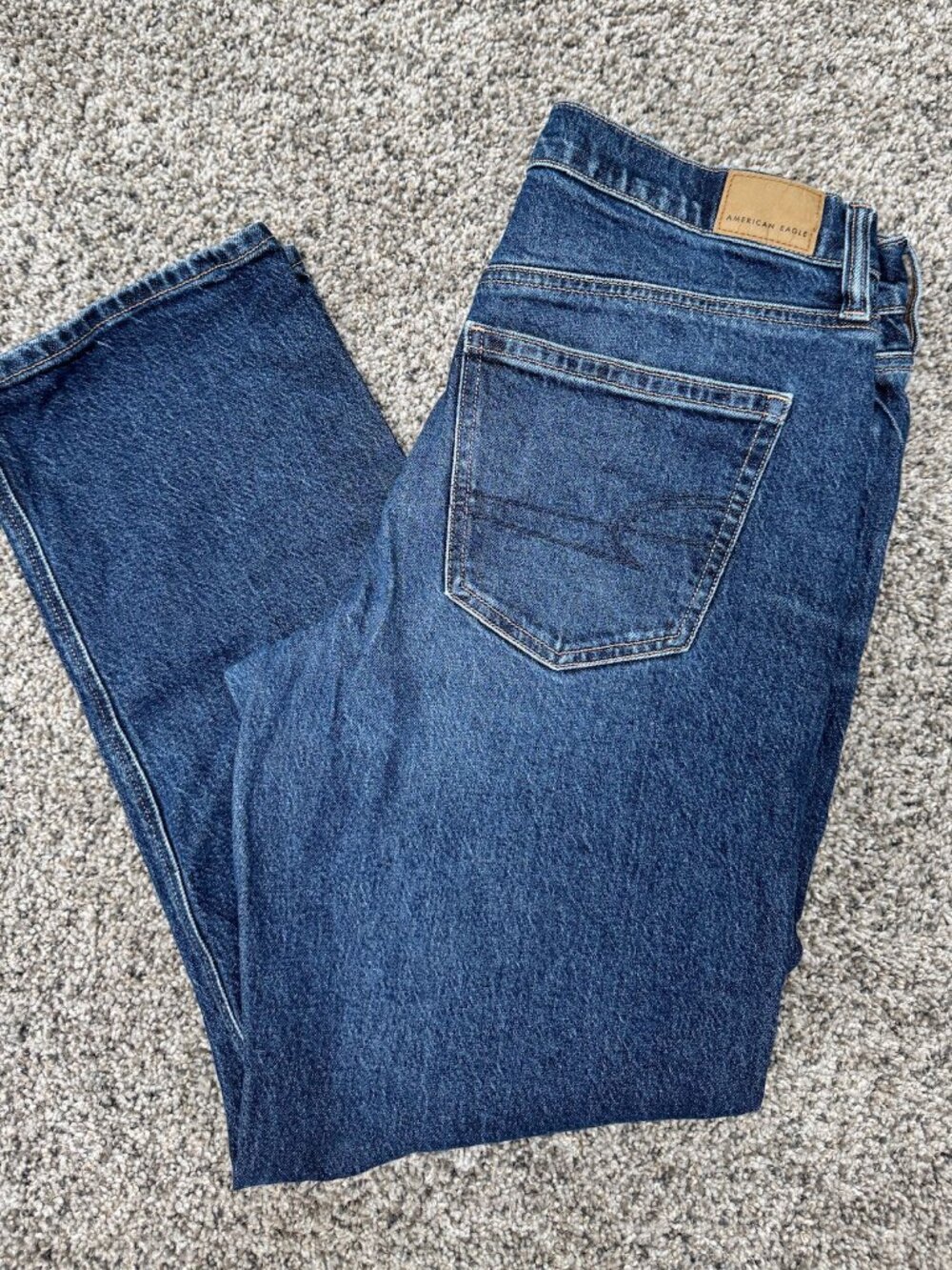 American Eagle Super High Rise Straight Jeans Women’s 8 Long Blue Stretch - Picture 10 of 10